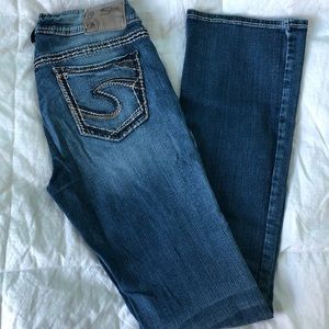Silver Suki Mid Slim Boot Jeans Size W27/L33